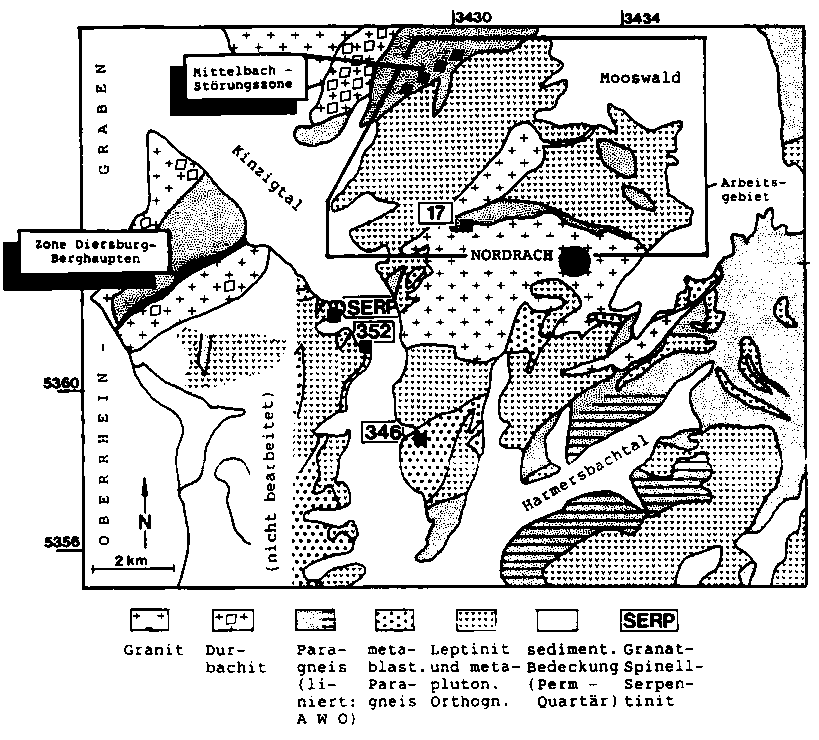 Geologische Übersicht über das Arbeitsgebiet